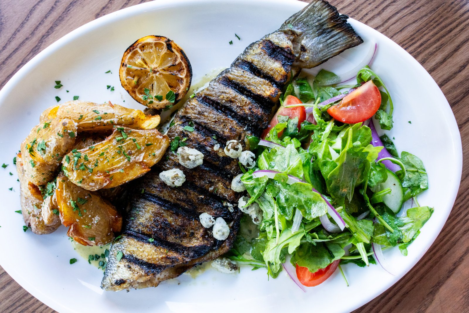 Grilled Branzino - Bey Mediterranean Kitchen and Bar